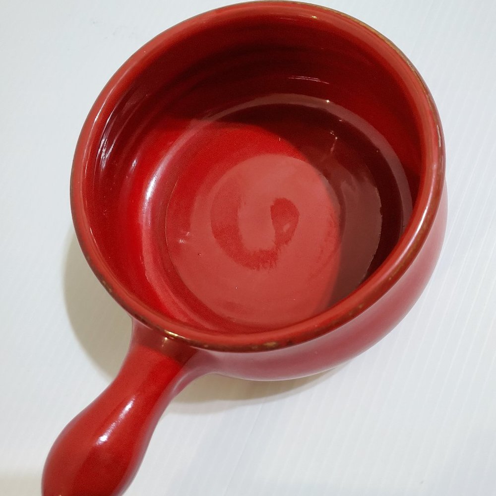 Vietri Rosso Vecchio 6 inches handled round baker